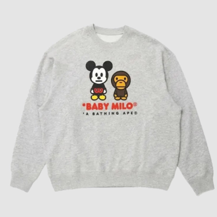 BAPE x Mickey Mouse Baby Milo Pullover Crewneck 2