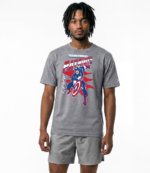 Disney x Champion Patriots Gray Tee 1