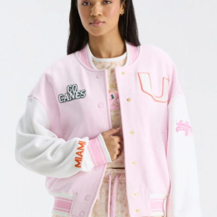 Fanatics x LoveShackFancy Miami Letterman Jacket 2
