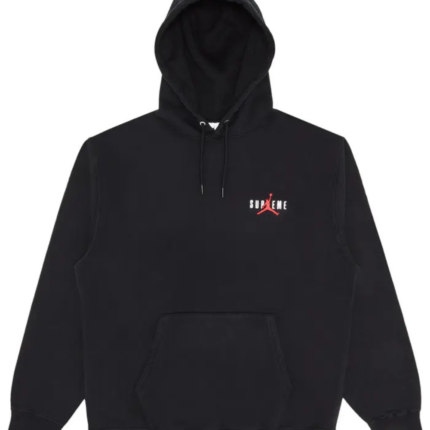 Jordan x Supreme Black Hoodie 1