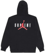 Jordan x Supreme Black Hoodie 2