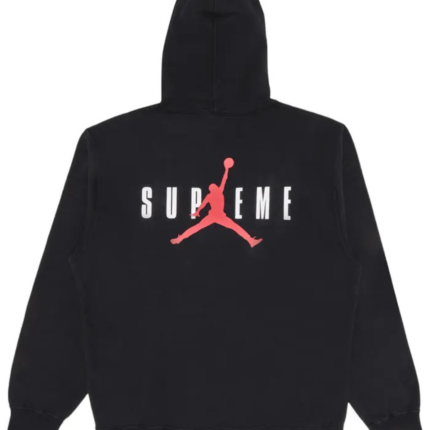 Jordan x Supreme Black Hoodie 2