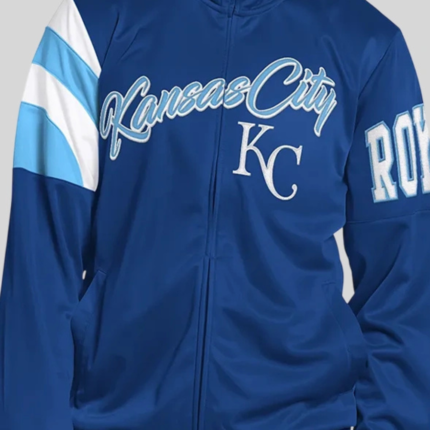 Kansas City Royals Vintage Blue Track Jacket 1