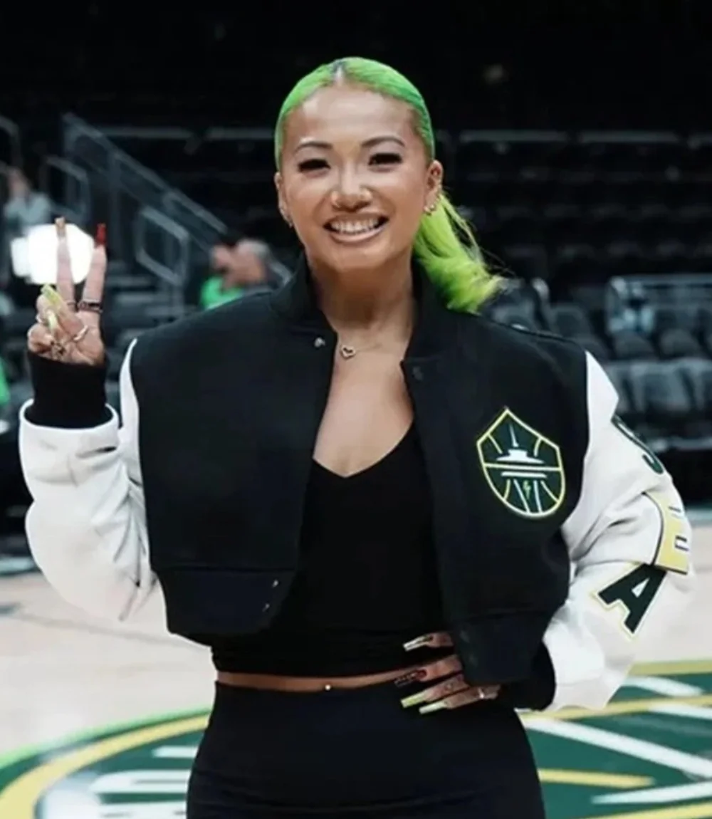 Kayce Kirihara WNBA Seattle Storm Team Cropped Jacket1 Kayce Kirihara WNBA Seattle Storm Team Cropped Jacket1
