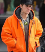 Los Angeles Justin Bieber Signature Orange Jacket 1