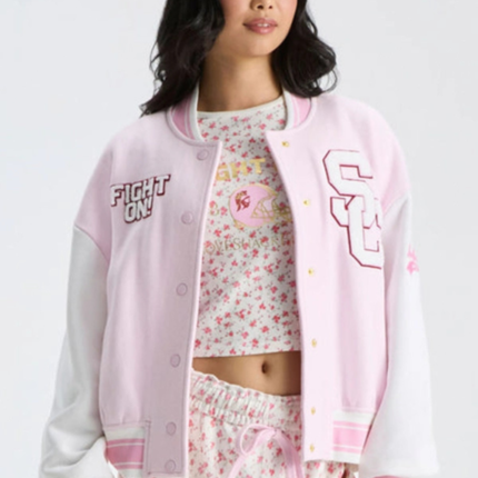 LoveShackFancy Southern California Varsity Jacket 2