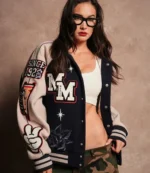 Mickey Mouse Wolves Club Rudy Navy Letterman Jacket1