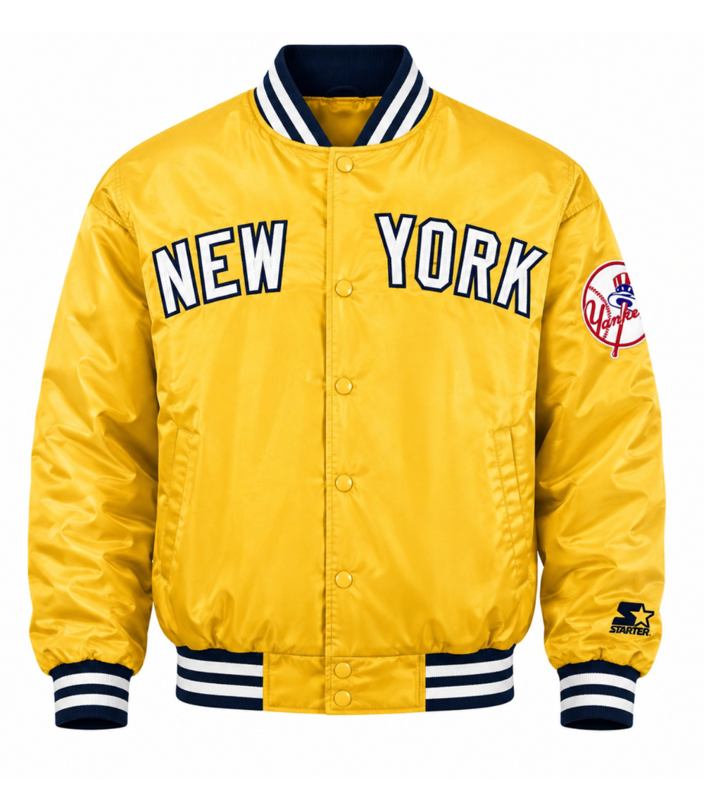 New York Yankees Satin Dugout Jacket 1 New York Yankees Satin Dugout Jacket 1