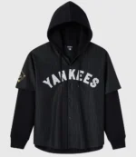 OVO x MLB Black Button-Up Jersey Hoodie 1