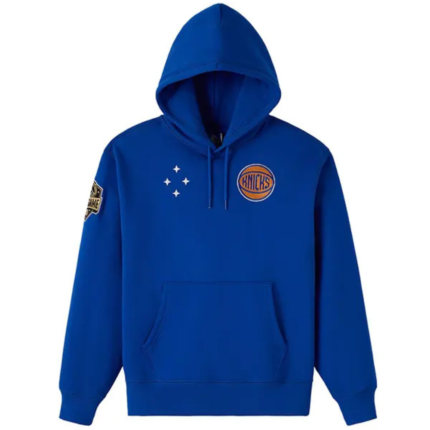 OVO x New York Knicks Blue Pullover Hoodie 1