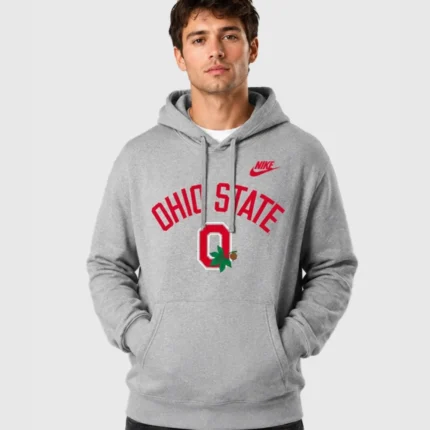 Ohio State Nike Legacy Arch Club Gray Hoodie1