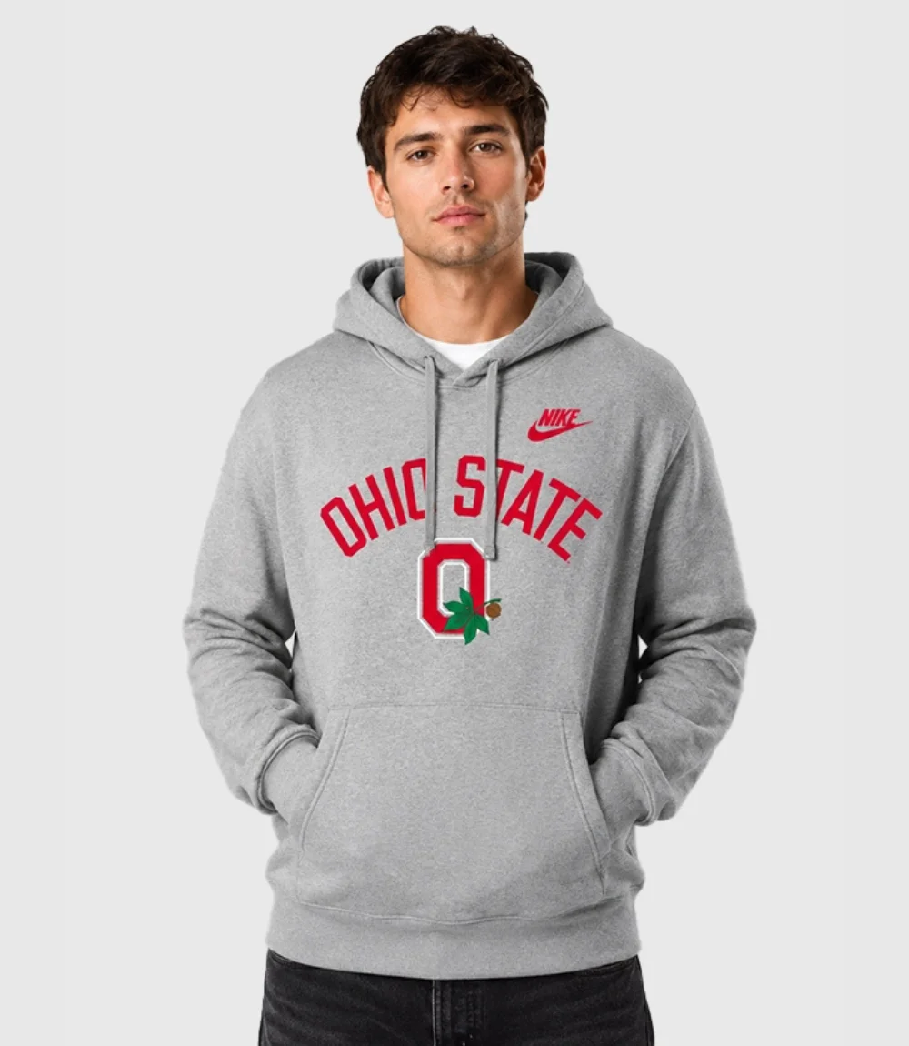 Ohio State Nike Legacy Arch Club Gray Hoodie1 Ohio State Nike Legacy Arch Club Gray Hoodie1