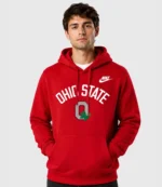 Ohio State Nike Legacy Arch Club Red Hoodie1