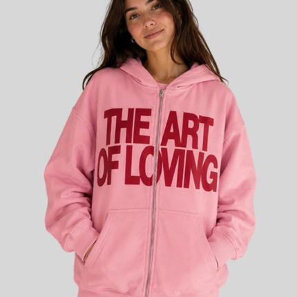 Olivia Dean Pink The Art of Loving Hoodie 1