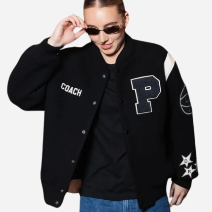 Paige Bueckers Black Custom Varsity Jacket 1