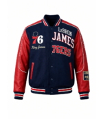 Philadelphia 76ers LeBron James Varsity Jacket 1