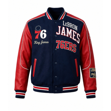 Philadelphia 76ers LeBron James Varsity Jacket 1