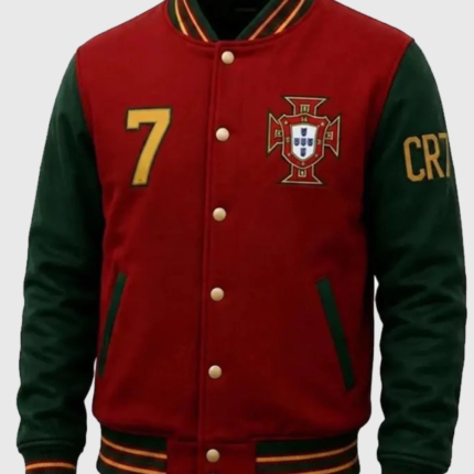 Portugal Ronaldo Soccer Varsity Jacket 2