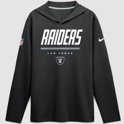 Raiders 2026 Sideline Long Sleeve Hoodie Tee 1