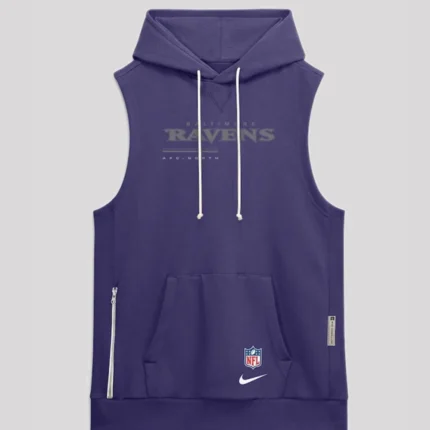 Ravens 2026 Sleeveless Sideline Hoodie 1