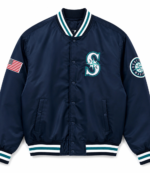 Seattle Mariners MLB Classic Satin Bomber Jacket 1