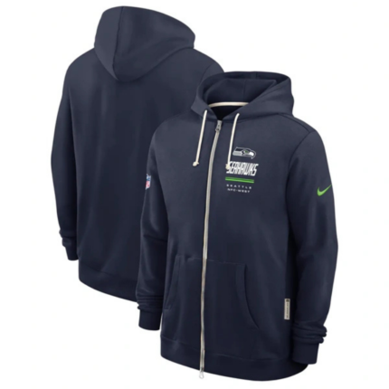 Seattle Seahawks Nike Navy Quarterback Scramble Hoodie 1