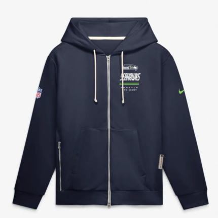 Seattle Seahawks Nike Navy Quarterback Scramble Hoodie 2
