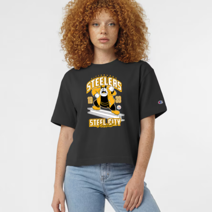 Steelers x Disney Champion Black Tee 1
