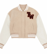 TW Colorblock Wool & Leather Varsity Jacket 1