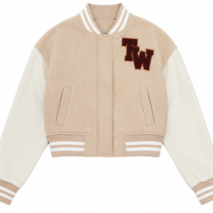 TW Colorblock Wool & Leather Varsity Jacket 1