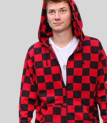 Unisex Bajan Canadian Checkered Hoodie 1