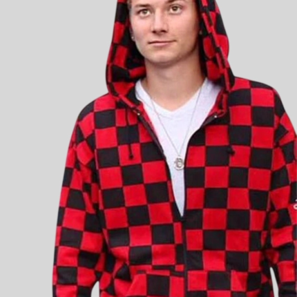 Unisex Bajan Canadian Checkered Hoodie 1