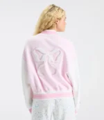 Women’s Florida Gators LoveShackFancy Pink Varsity Jacket 2