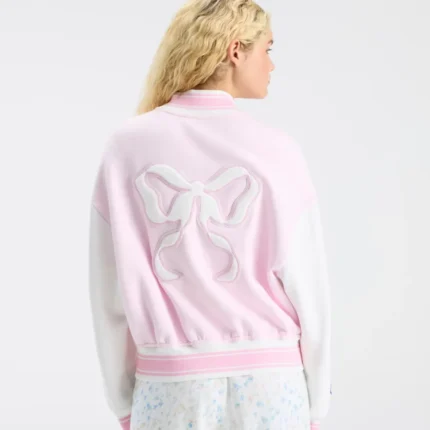 Women’s Florida Gators LoveShackFancy Pink Varsity Jacket 2