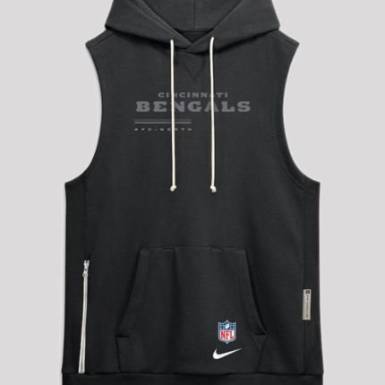 2026 Cincinnati Bengals Sideline Sleeveless Hooded Shirt 1