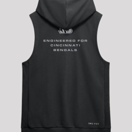 2026 Cincinnati Bengals Sideline Sleeveless Hooded Shirt 2