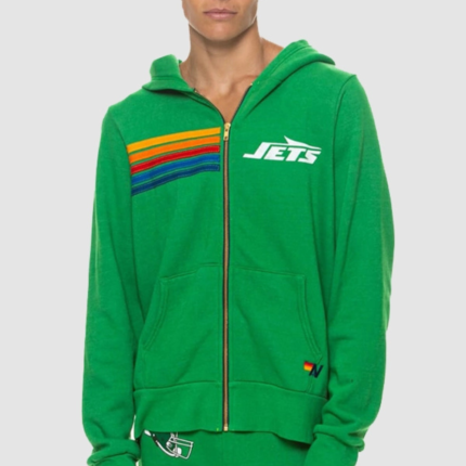 2026 New York Jets x Aviator Nation Premium Zip Hoodie1