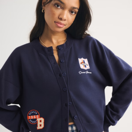 Abercrombie Denver Broncos Sunday Shrunken Cardigan