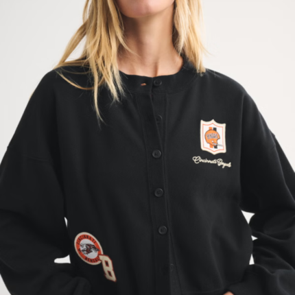 Abercrombie & Fitch Cincinnati Bengals Sunday Shrunken Cardigan 1