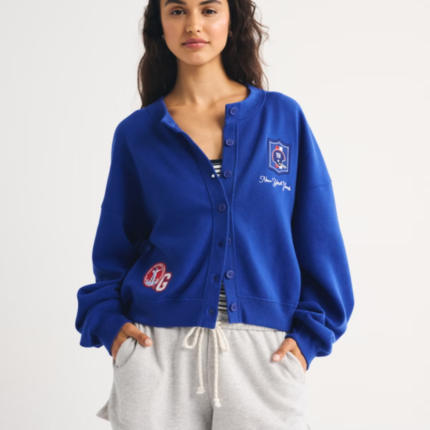 Abercrombie New York Giants Sunday Shrunken Cardigan