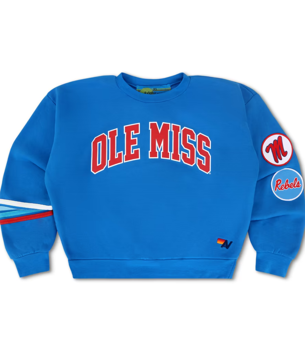 Aviator Nation Ole Miss 2026 Crewneck Sweatshirt 1 Aviator Nation Ole Miss 2026 Crewneck Sweatshirt 1