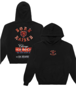 Born x Raised x Chicago Bears Chrome Rocker Black Hoodie 1