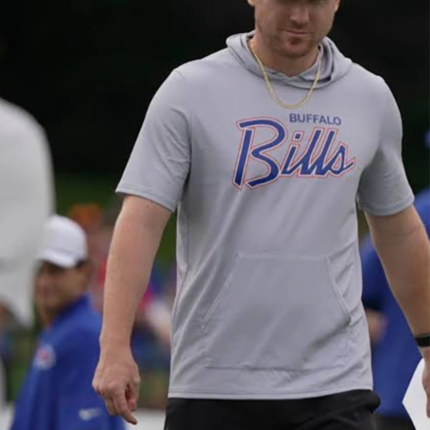 Buffalo Bills Joe Brady 2026 Preseason Hooded Short-Sleeve Shirt 1