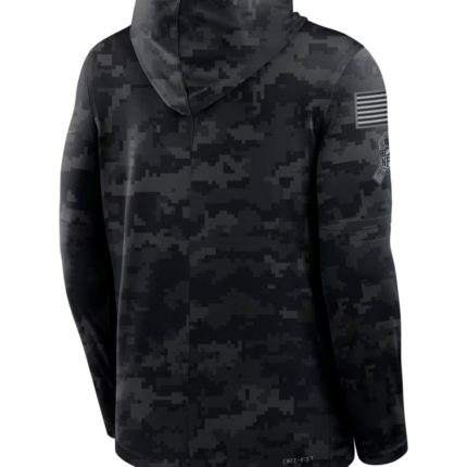 Chicago Bears 2026 Salute to Service Hooded Long-Sleeve Shirt 2