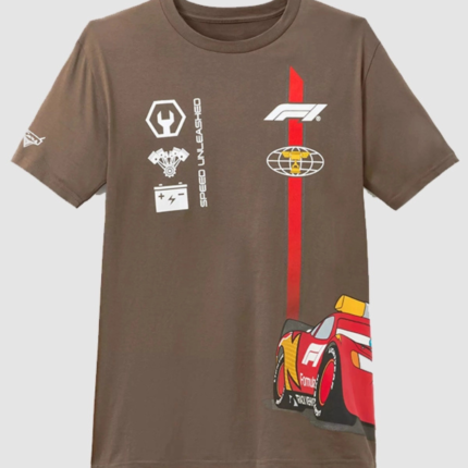 Disney Pixar Lightning McQueen F1 Brown T-Shirt 1