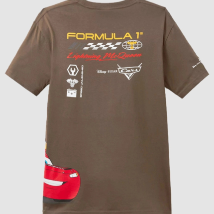 Disney Pixar Lightning McQueen F1 Brown T-Shirt 2