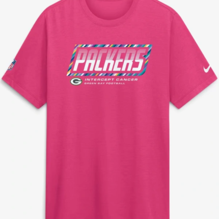 Green Bay Packers Women’s 2026 Pink Crucial Catch T-Shirt 1