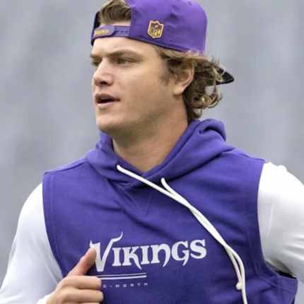 J.J. McCarthy Vikings 2026 Sideline Hoodie 1