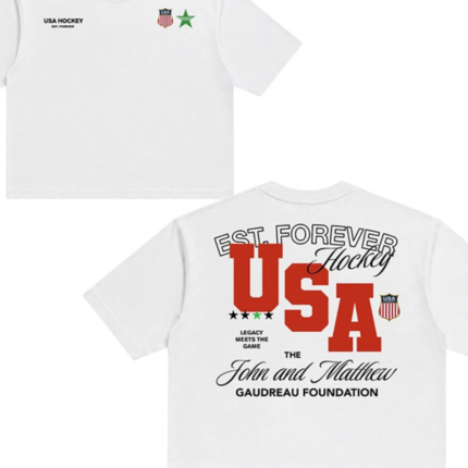 John & Matthew Gaudreau Foundation USA Hockey T-Shirt 1