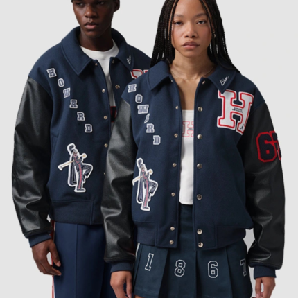 Jordan x Howard University Flight Varsity Jacket 1